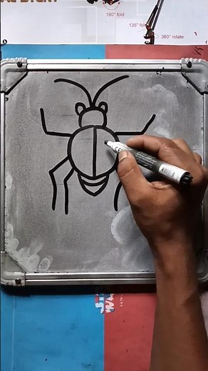 Easy Insect Drawing Tutorial | Simple Bug Line Art for Beginners 🪲 #shorts