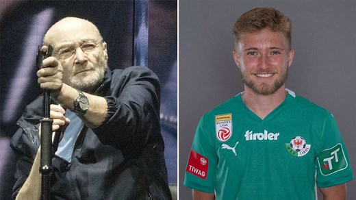 Zwei große Siege heute!: Phil Collins feuert Sohn Mathew im Fußballstadion an