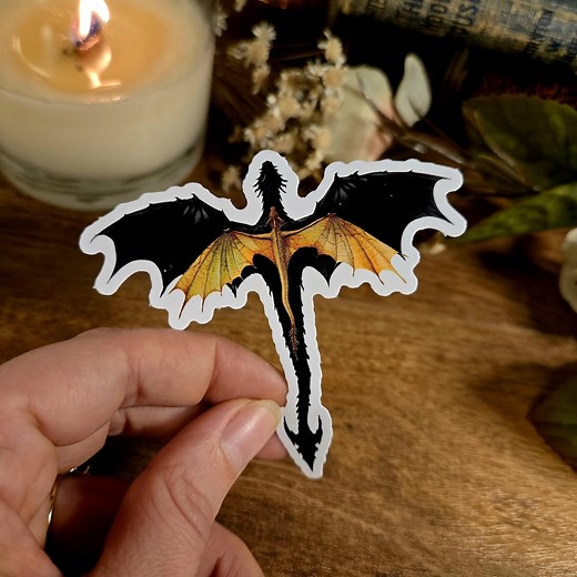 Fourth Wing Dragon Relic Vinyl Sticker - Etsy