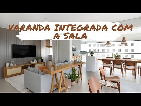 Varanda integrada com a sala - Churrasqueira varanda