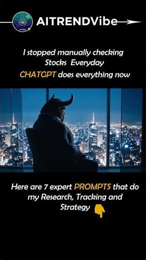 Stop Checking Stocks Manually! 7 ChatGPT Prompts That Do My Research, Tracking & Strategy! #shorts
