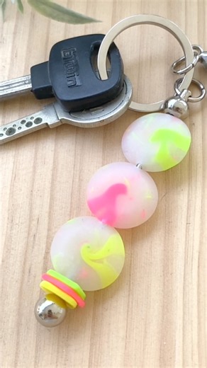 Polymer clay beads made with leftover clay 🩷