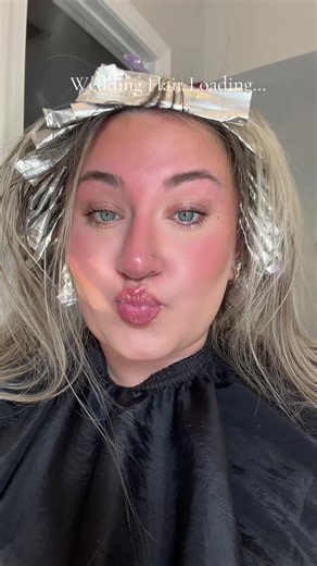 Step one of wedding hair prep!! #wedding #hairtok #blondehair #summermashup #bride