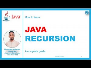 Recursion Uing Java