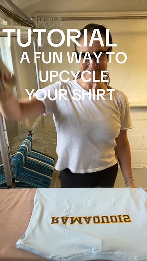 Say you’ll give it a try ✂️🩵👌🏻#shirtupcycle #shirtstyle #makingthings #funshirts #shirtupcycles #cuttingshirts #cutout #tut #tutorial #howto #makethis #shirtstyles #stylingshirts #tee #tshirtupcycle | T-Shirt Upcycle Diy