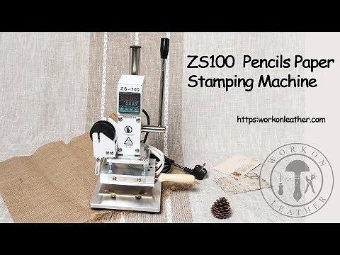 How to foil stamping on pencils by ZS100B stamping machine