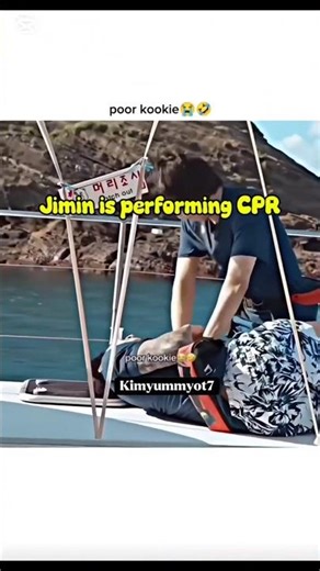 Jungkook hit his head, and Taehyung started laughing so hard 🤣 jimin started giving him CPR 😂 #bts