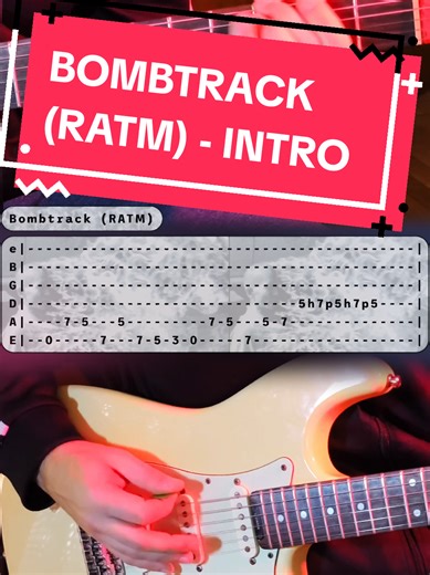 Bombtrack Guitar Cover Tutorial for Beginners
