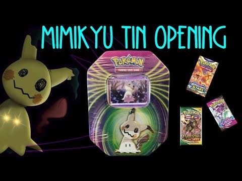 What's inside the Mimikyu Pokémon Card Tin? Pokemon CVS Mimikyu Tin Opening!