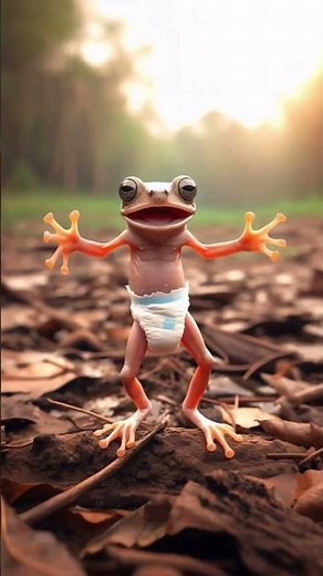 Frog diaper dance #frogdance #frog #カエルダンス #かえる #蛙