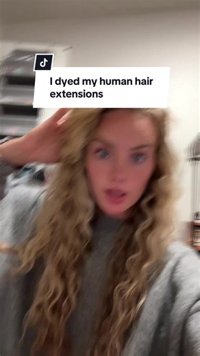 So yes you can dye these extensions! #hairextensions #clipinextensions #hairdyetransformation #humanhairextensions