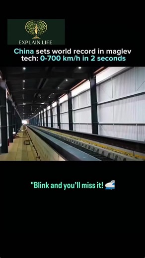 EDITZ on Instagram: "The future of transportation isn't just fast—it’s nearly instantaneous. This mind-bending footage showcases China’s latest breakthrough in Maglev (Magnetic Levitation) technology, where trains glide on a cushion of air to eliminate friction. Achieving a world-record acceleration of 0 to 700 km/h in a mere 2 seconds, this test demonstrates the incredible potential of high-speed vacuum tube transit. By combining magnetic power with cutting-edge engineering, we are looking at a
