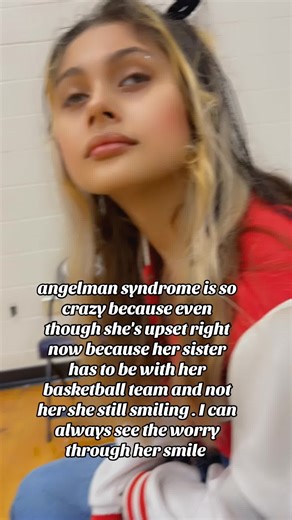 when someone says that they love that she always smiling they don't understand it's just her syndrome 💙Angelman syndrome #disability #specialneeds