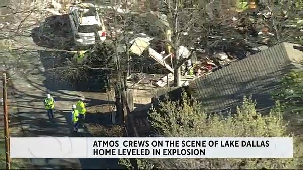 Atmos gas crews inspect site of Lake Dallas home explosion