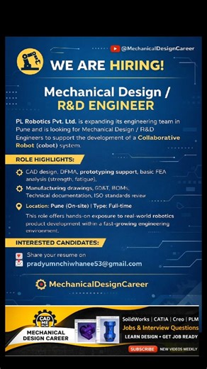 mechanical Design engineer jobs R D engineer #caddesigner #designengineer #job #viralJobs #viral
