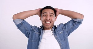 Success Celebration Face Excited Asian Man Stock Footage Video (100% Royalty-free) 1104717603 | Shutterstock