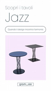 Dove eleganza e funzionalità si incontrano con leggerezza e carattere, nascono Q e T, i due tavoli che compongono la linea Jazz. 💎 Il piano quadrato di Jazz Q perfetto per comporre spazi ordinati e accoglienti, il tavolo tondo Jazz T che crea convivialità e rotondità. Il minimalismo dei materiali, le linee pulite, l’armonia con le sedute della collezione Jazz (o altri modelli per un tocco ancora più eccentrico) rendono questi tavoli versatili: ideali in bar, ristoranti, lounge ma adatti anche a