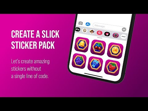 How to create a Sticker Pack iOS Messages App extension in Xcode without coding in Swift and SwiftUI