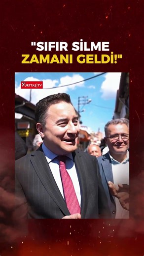 DEVA Party leader Ali Babacan: The citizens have already erased the three zeros.