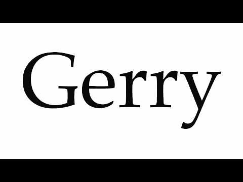 How to Pronounce Gerry