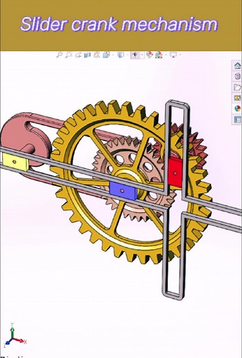 Slider crank mechanism #solidworks #solidworkstutorial #solidworkstutorialexercises #Solidworks