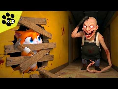 Building A SECRET BASE To SPY On The SCARY BUTCHER! - I Am Cat