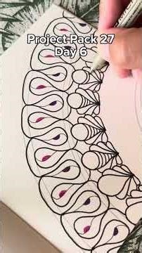 Project Pack 27 Day 6 - Fragments and Reticula #zentangle #PP27 #PP27Day06