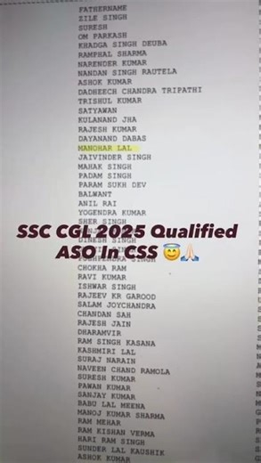 SSC CGL 2025 Qualified. ☑️ Secured ASO in Central Secretariat Service.#ssccgl2025 #ssccgl #asocss