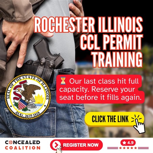 🚨 Concealed Carry Classes Are Filling FAST! Don’t miss your chance to get the training you need. Class seats are limited and going QUICKLY in your area. ✅ Legal education ✅ Live-fire training (where applicable) ✅ Certification for your concealed carry permit Reserve your spot before it’s gone! | Concealed Coalition
