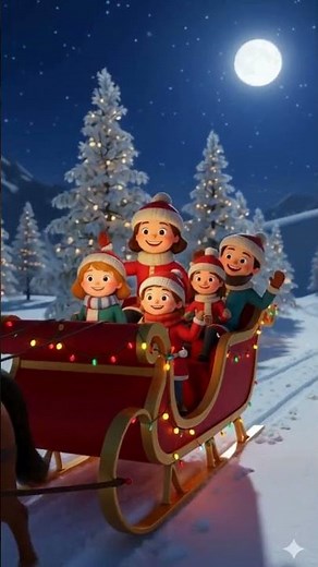 🎅 Jingle Bells Song for Kids | Classic Christmas Nursery Rhyme | 3D Cartoon Christmas Song 🎄
