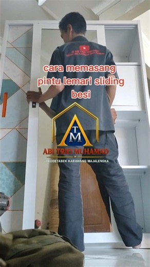 Cara merakit lemari besi sliding besi bagaimana?