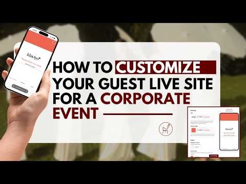 Customize your Corporate Event Guest Live Site