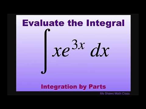 Evaluate the Integral (x e^(3x)) dx. Integration by Parts and Tabular integration. Shortcut