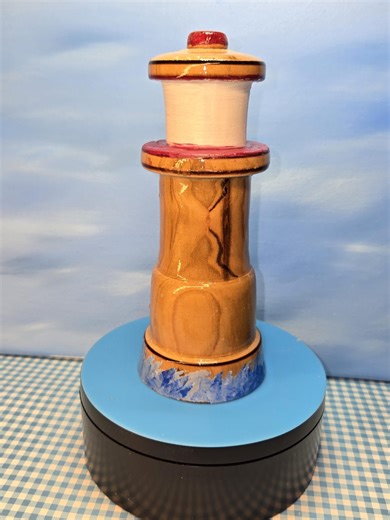 Decorative Seascape Lighthouse, Handcrafted From Wood - Etsy