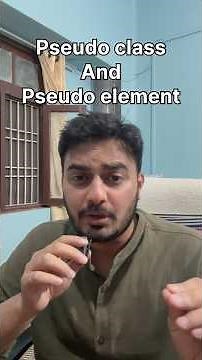 Pseudo class and pseudo element in css