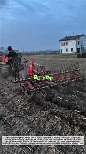 Amazing, Massive Tractor Harrow Breaking Hard Soil in Seconds! Smart Farming Technology