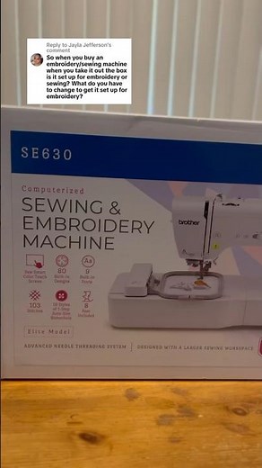 Embroidery/Sewing Machine Brother SE630 Installation #embroiderymachine #embroiderytutorial