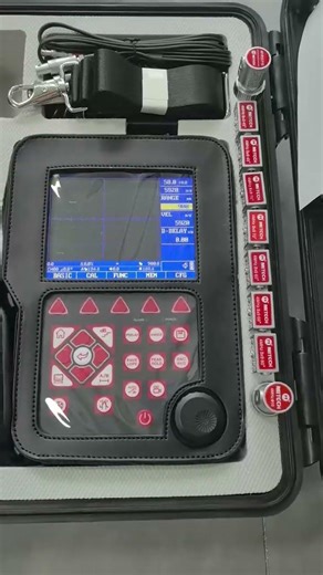 Mitech MFD350B Ultrasonic Flaw Detector with Protection cover and 4Mhz 8x9mm transducer kit
