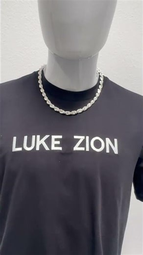 8mm Rope Chain (20") Thick Sterling Silver Rope Chain Fit on Mannequin