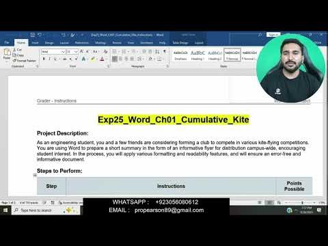 Exp25_Word_Ch01_Cumulative_Kite | Word Chapter 1 Cumulative - Kite Word Chapter 1