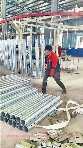 Guardrail Production! Handling Galvanized Steel Posts for Highway Safety