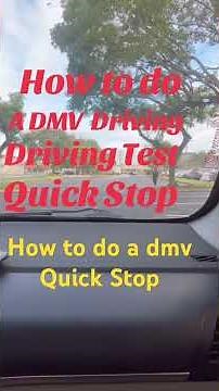 How to Do a DMV driving test quick Stop #automobile #florida dmvwrittentest #drivingexam#quickstop