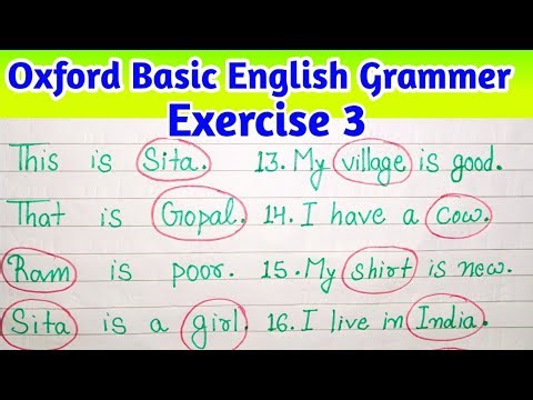 Basic English Grammer Exercise 3 || Exercise 3 || Grammer Exercise 3 || Oxford Basic Grammer ||