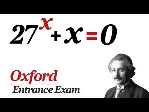 Oxford entrance exam question || How to solve?