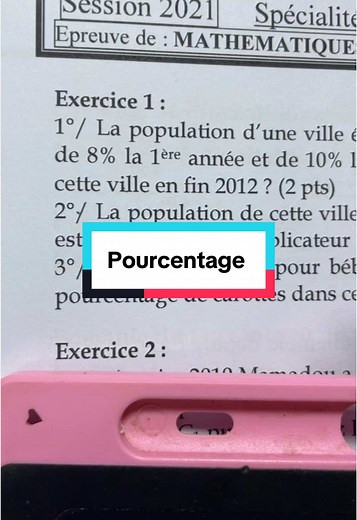 Calcul des Pourcentages et Évolution Démographique