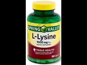 Spring Valley Lysine Amino Acid Supplements, 1 Tablet Per Serving, 100 Count