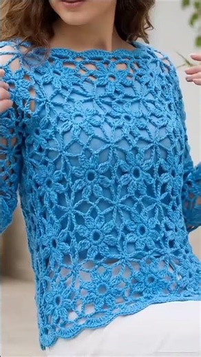 Crochet pullover written pattern #crochet