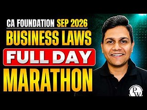 CA Foundation Business Laws: Full Day Marathon | CA Foundation Law | Sep 26 | CA Nikesh Agrawal