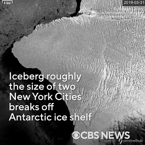 A 600-square-mile iceberg, roughly the size of two New York Cities or all of Greater London, has broken off an Antarctica ice shelf. And researchers say that in this case, climate change isn't to blame. https://cbsn.ws/3HvxCll | CBS News