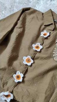 crochet daisy flower tutorial 😍 #viral #knittingpatterns